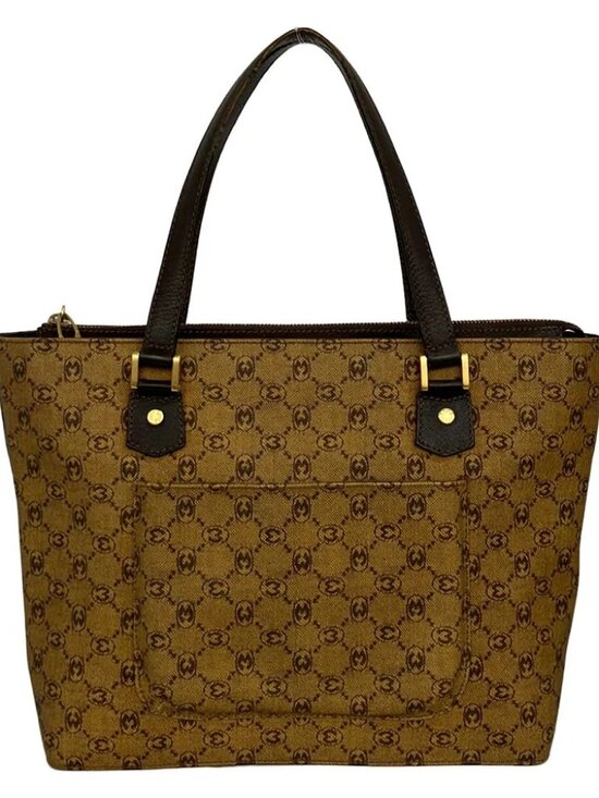 MORABITO Handbags - MORABITO Light Brown Dark Brown PVC Leather Handbag